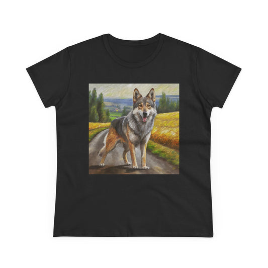 Czechoslovakian Vlcak 'Wolfdog' Women's Midweight Cotton Tee