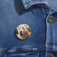 Exquisite Chinese Shar-Pei Metal Pinback Buttons