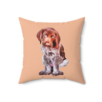 Charming Benny: German Shorthaired Pointer Throw Pillow