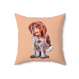 Charming Benny: German Shorthaired Pointer Throw Pillow