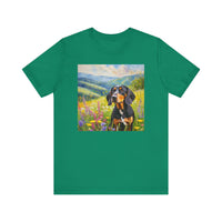 Black & Tan Coonhound Unisex Jersey Short Sleeve Tee