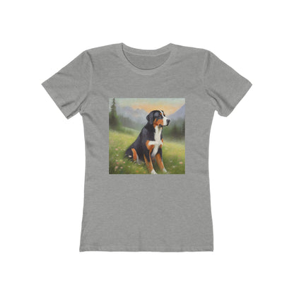 Greater Swiss Mountain Dog Women's Slim Fitted Cotton Tee
