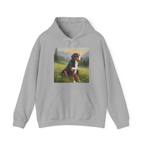 Greater Swiss Mountain Dog Unisex 50/50 Hooded Sweatshirt
