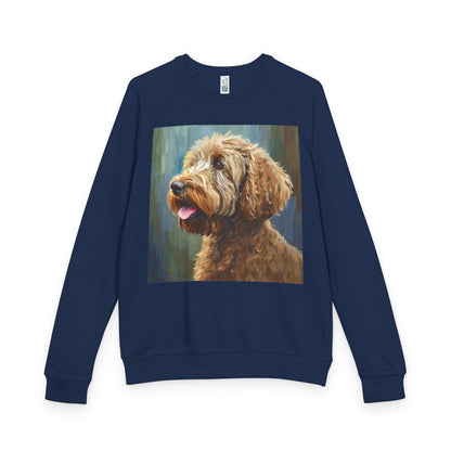 Labradoodle Unisex French Terry Raglan Crewneck