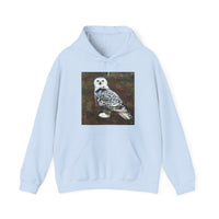 Snowy White Owl - Unisex 50/50 Hoodie