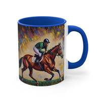 Race Horse and Jockey - Derby Day - 11oz Accent Mug