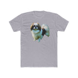 "Japanese Chin Painting - Men's Fitted Cotton Crew Tee"