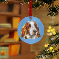 Charming Irish Red & White Setter Metal Ornaments