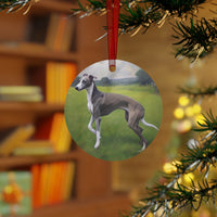 Greyhound - Christmas Tree Metal Ornaments