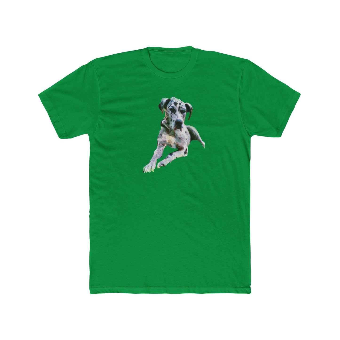 Harlequin Great Dane 'Leonid' Men's Fitted Cotton Crew Tee