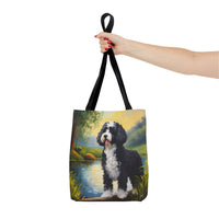 Portuguese Water Dog Polyester Tote Bag (AOP)