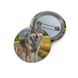 Czechoslovakian Vlcak 'Wolfdog' Metal Pinback Button