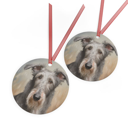 Scottish Deerhound Metal Ornaments