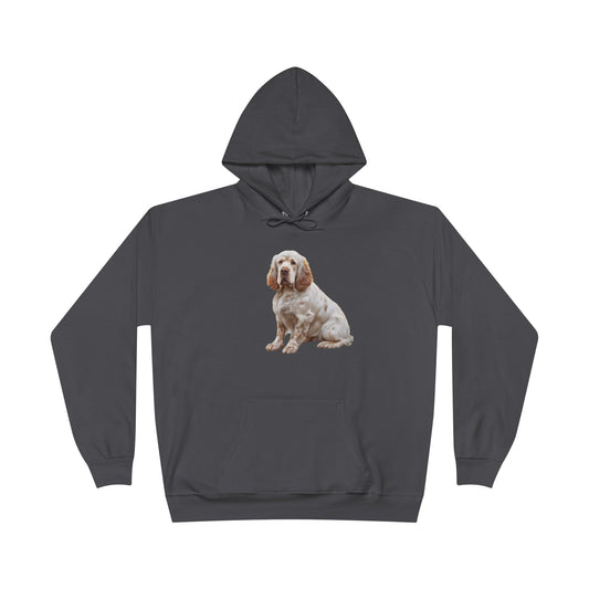 Clumber Spaniel Unisex Fleece Lined Pullover Hoodie Sweatshirt