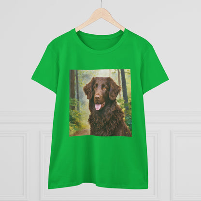 Curly-Coated Retriever Women's Midweight Cotton Tee