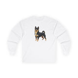 Black & Tan Shiba Inu  -  Unisex  Classic Cotton Long Sleeve Tee