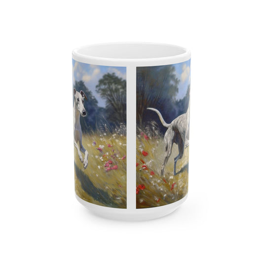 Whippet  --  Ceramic Mug, (11oz, 15oz)