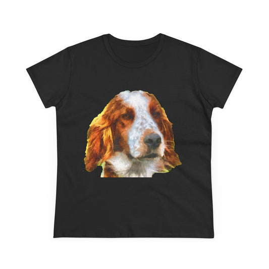 Irish Red & White Setter Women's Midweight Cotton Tee