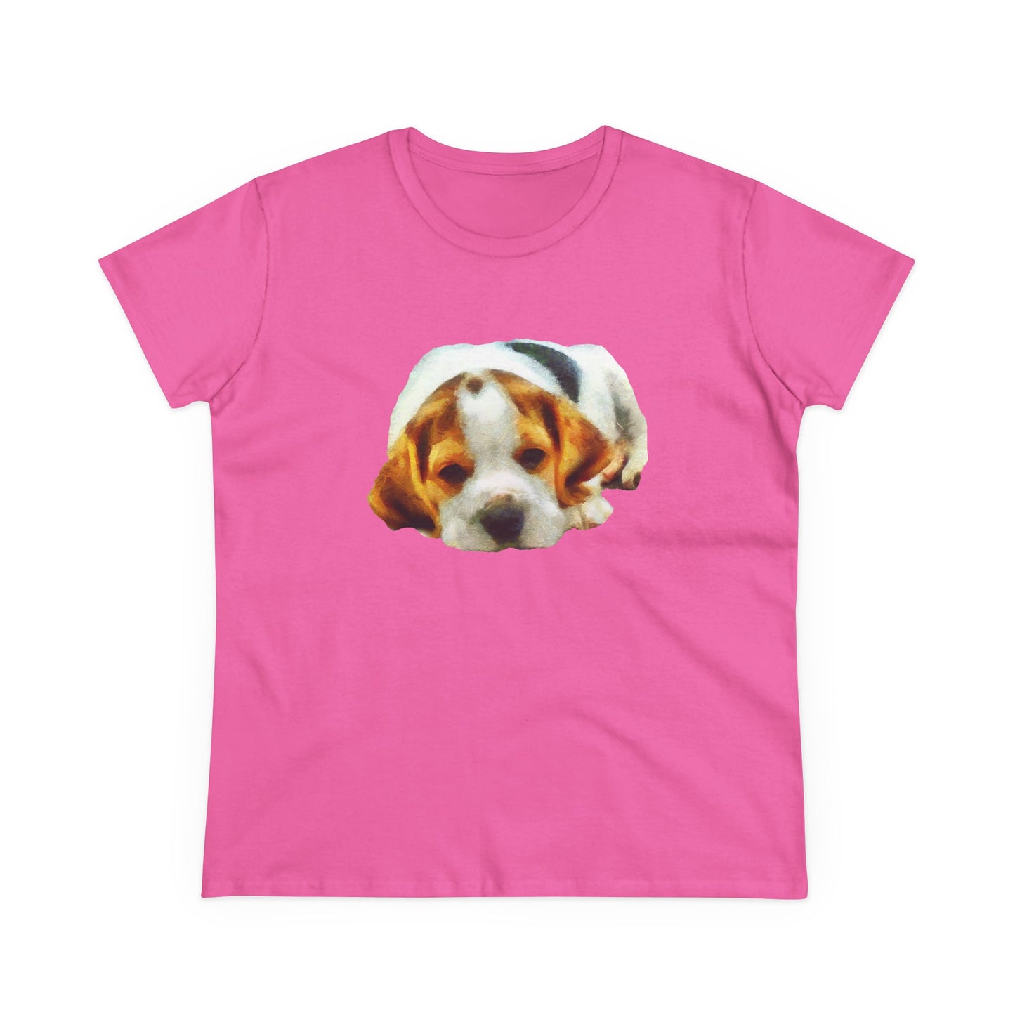 English Foxhound 'Sheeba' Women's Midweight Cotton Tee
