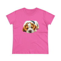 English Foxhound 'Sheeba' Women's Midweight Cotton Tee