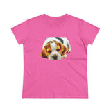 English Foxhound 'Sheeba' Women's Midweight Cotton Tee