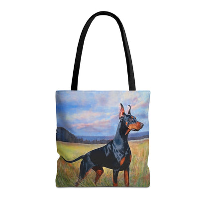 Doberman Pinscher Polyester Tote Bag (AOP)