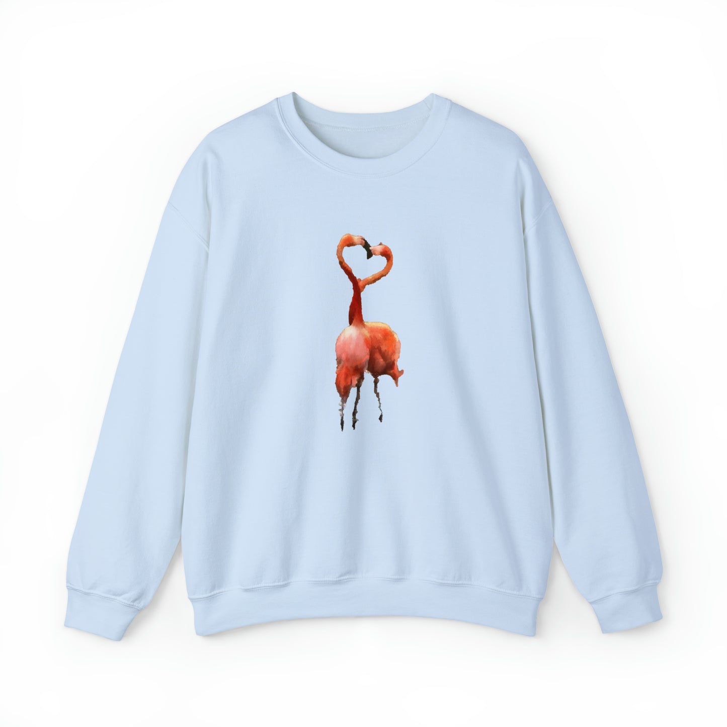 Flamingos 'Love Birds;' Unisex 50/50 Crewneck Sweatshirt