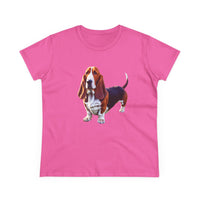 Basset Hound Women's Midweight Cotton Tee