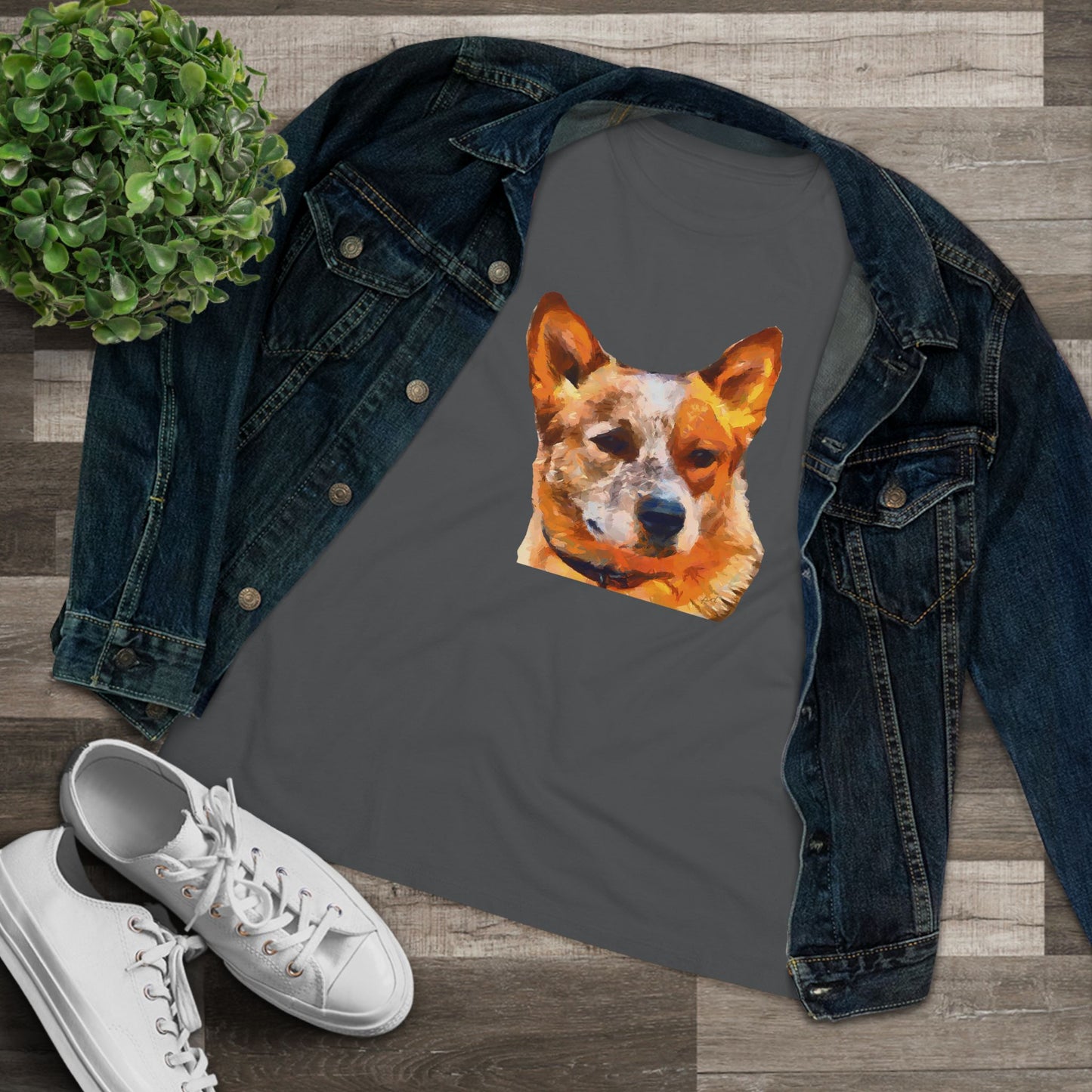Red Heeler - Australian Cattle Dog Women's Relaxed Fit Cotton Tee