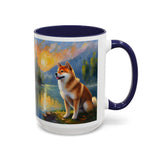 Shiba Inu - Ceramic Accent Coffee Mug - 2 Sizes