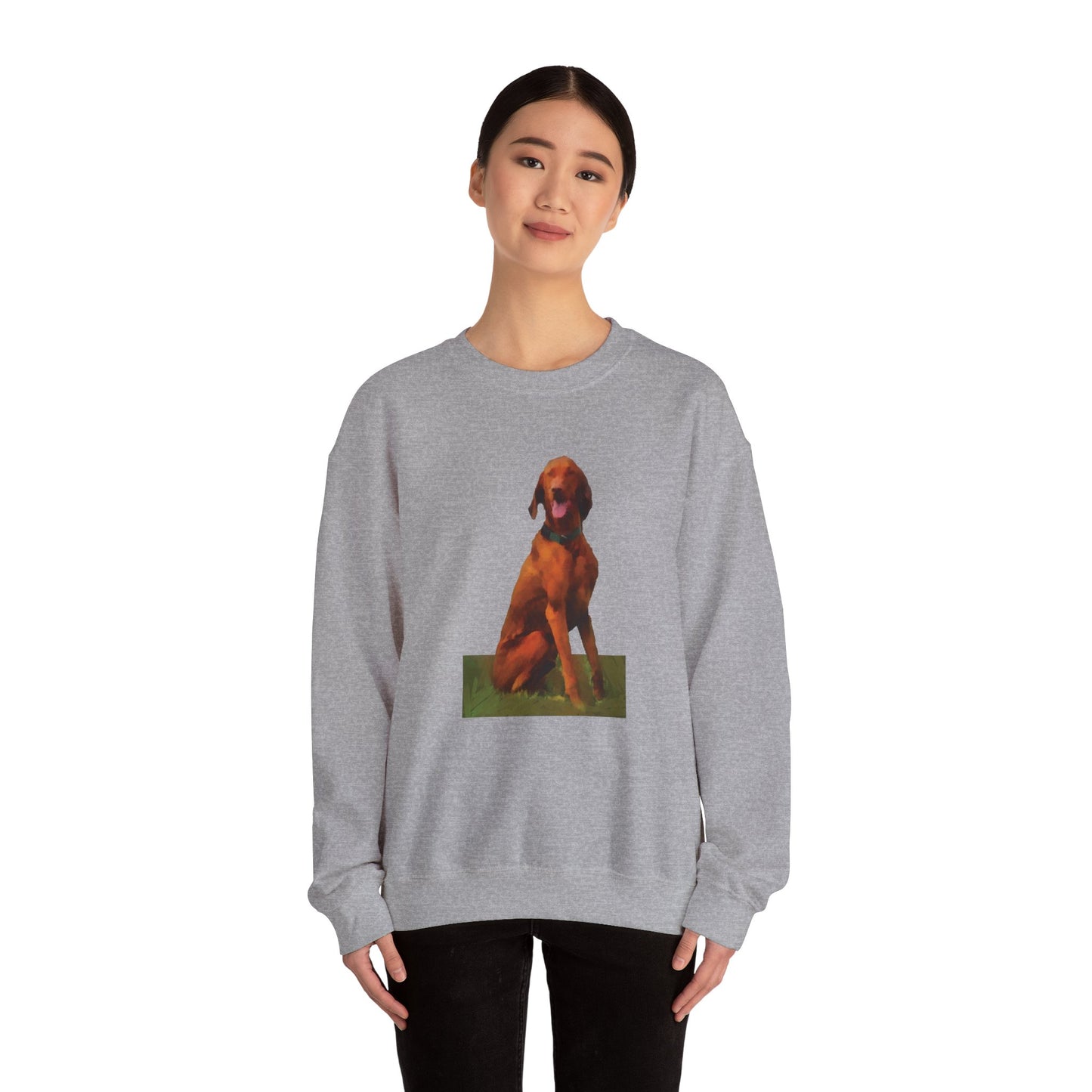Hungarian Vizsla 'Waiting for the Bride' Unisex 50/50 Crewneck Sweatshirt