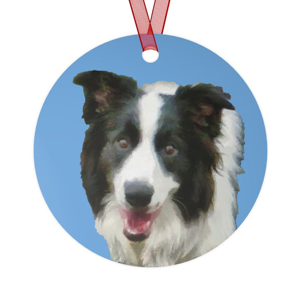 Border Collie '#2' Christmas Tree  Metal Ornaments