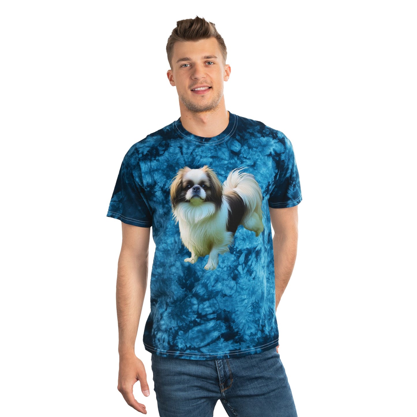 Japanese Chin Tie-Dye Tee, Crystal