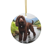 Irish Water Spaniel Ceramic Ornament