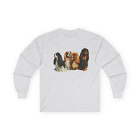 King Charles Spaniels 'Cavalier Club' Classic Cotton Long Sleeve Tee