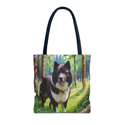 Karelian Bear Dog Polyester Tote Bag (AOP)