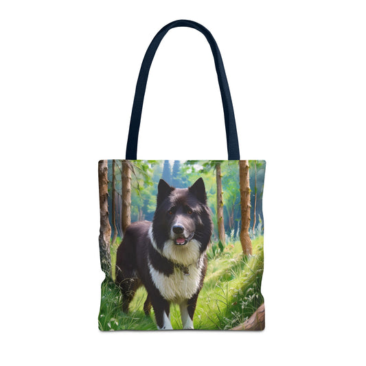 Karelian Bear Dog Polyester Tote Bag (AOP)