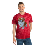 Pekingese Puppy Classic Tie-Dye Tee, Crystal