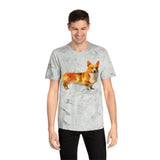 Welsh Pembroke Corgi Unisex Ringspun Cotton  Color Blast T-Shirt by DoggyLips™
