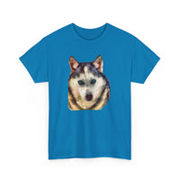 Siberian Husky 'Sacha' Unisex Heavy Cotton Tee