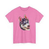 Siberian Husky 'Iditarod' Unisex Heavy Cotton Tee