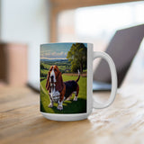 Charming Basset Hound Ceramic Mug