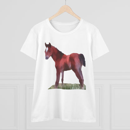 Horse 'Contata' Women's Midweight Cotton Tee