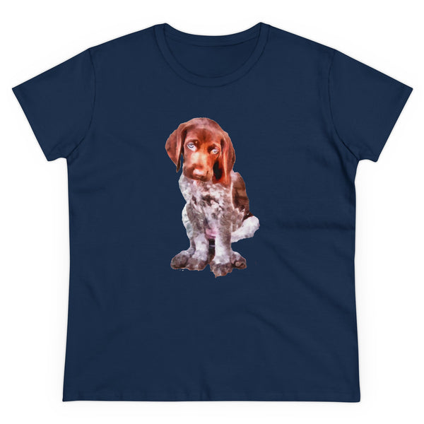 German Shorthaired Pointer "Benny" Women's Midweight Cotton Tee