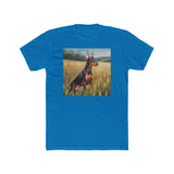 German Pinscher Men's Fitted Cotton Crew Tee