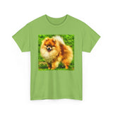 Pomeranian 'Pom Pom' Unisex Heavy Cotton Tee