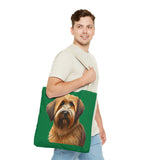 French Briard Tote Bag with Stunning Fine Art Painting