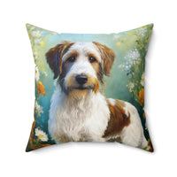 Kromfohrländer Whimsical Spun Polyester Throw Pillow