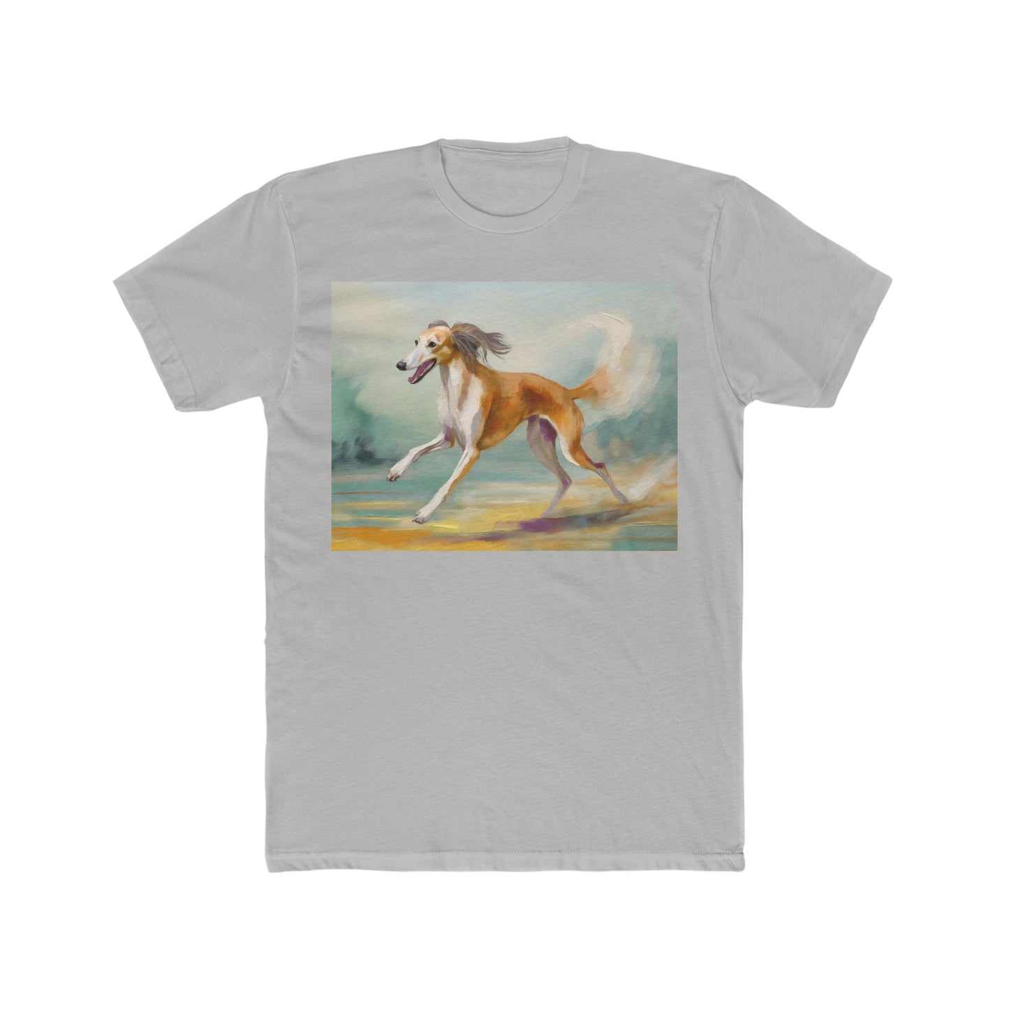 Saluki --  Men's Fitted Cotton Crew Tee