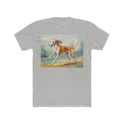 Saluki --  Men's Fitted Cotton Crew Tee